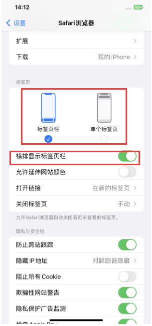 凉山苹果手机维修分享Safari浏览器如何切换标签栏位置 